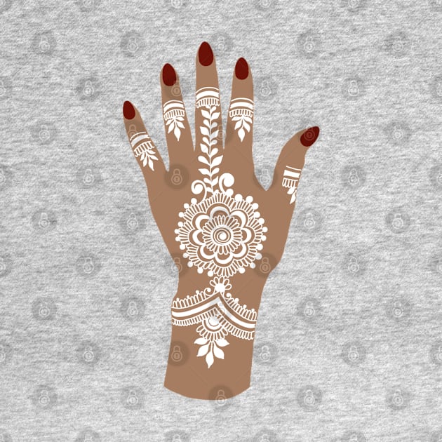 White Henna Tattoo - White Mehendi - Henna Hand by Tilila